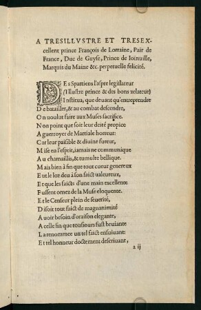 a2r-a4v, A Tresillustre et Tesexcellent prince François de Lorraine, Pair de France, ...