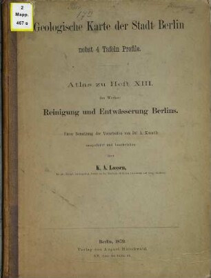 Geologische Karte der Stadt Berlin