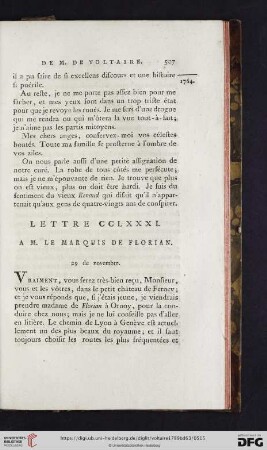 (Lettre CCLXXXI - CCXC)