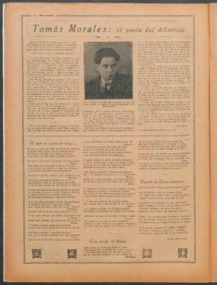 Tomás Morales: el poeta del Atlántico