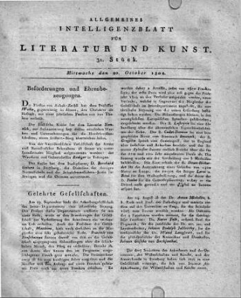 Gelehrte Gesellschaften.
