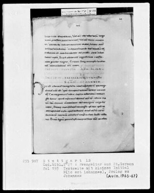 Prachtevangeliar aus Sankt Gereon — Initiale H (ic est iohannes), Folio 153 recto