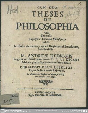Theses de philosophia
