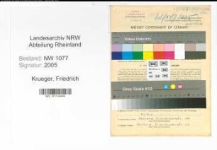Entnazifizierung Friedrich Krueger , geb. 18.12.1917 (Polizist)