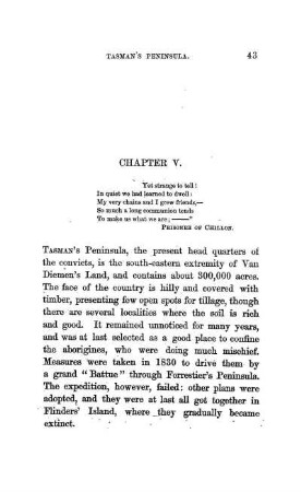 CHAPTER V. - Tasman's Peninsula