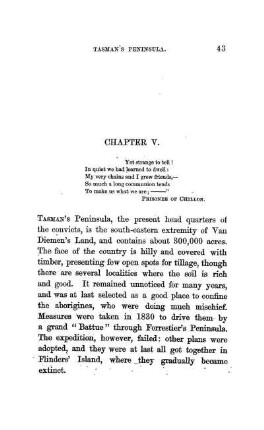 CHAPTER V. - Tasman's Peninsula
