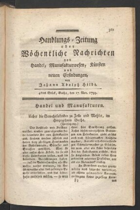 46tes Stück, Gotha, den 17. Nov. 1799.