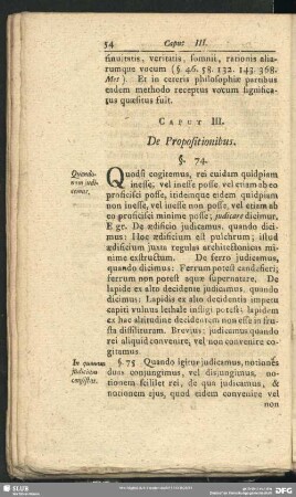 Caput III. De Propositionibus