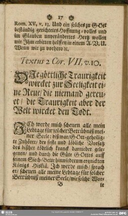 Textus 2 Cor. VII, v. 10
