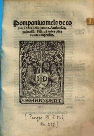 Pomponius Mela de totius orbis descriptione