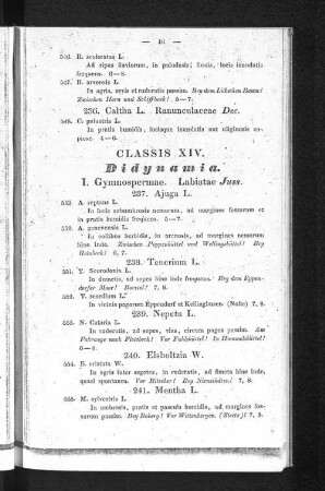 Classis XIV. Didynamia.