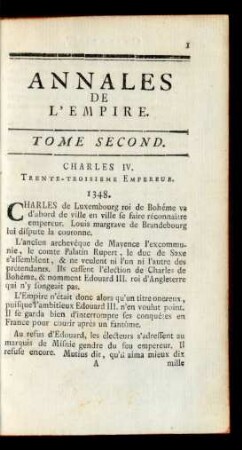 Charles IV. Trente-Troisieme Empereur