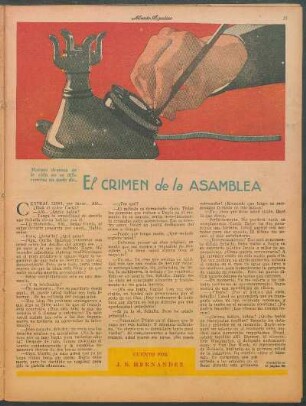 El crimen de la asamblea : Cuento por J. N. Hernandez