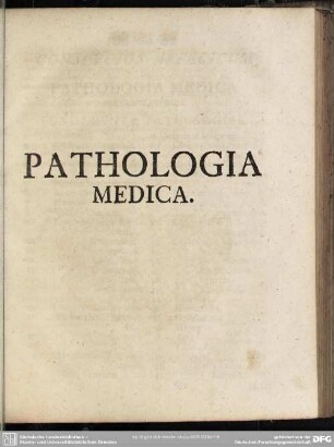 Pathologia Medica