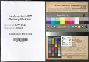 Entnazifizierung Heinrich Odendahl , geb. 07.06.1898 (Bauingenieur)