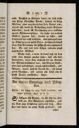 285-304, Am vierten Sonntage nach Pfingsten. - Am fünften [...].