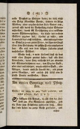 285-304, Am vierten Sonntage nach Pfingsten. - Am fünften [...].