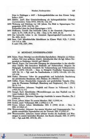 Mundart, Sondersprachen