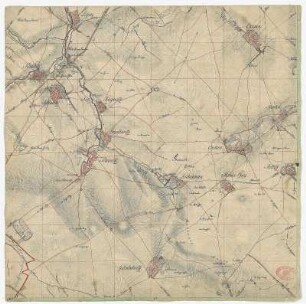 Rackwitz, Podelwitz, Schladitz, Kreuma. Blatt 15 aus: Meilenblätter von Sachsen