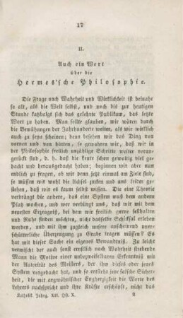 17-47 Auch ein Wort über die Hermes'sche Philosophie