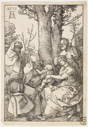 Die Heilige Familie mit Joachim und Anna unter dem Baum