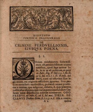 Diss. iur. inaug. de crimine perduellionis eiusque poena