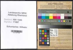 Entnazifizierung Wilhelm Schumacher , geb. 04.11.1879 (Landwirt)