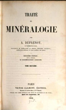 Traité de Minéralogie, 2
