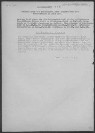 Grimmelfingen-Wiblingen mit Einsingen, Donautal, Riedhof, Eggingen, Ermingen, Wernau (Erbach), Allewind und Schaffelkingen: Inspektionsbericht mit Pfarrbericht 1946