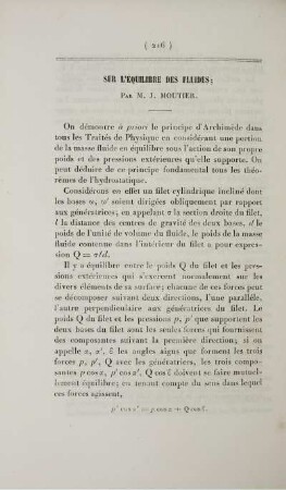 Sur l'équilibre des fluides.