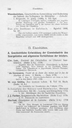 13. Eisenhütten.