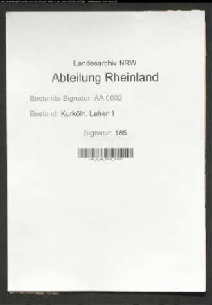 Aufstellung von Lehnbriefen