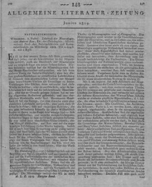 Rau, A.: Lehrbuch der Mineralogie. Mit einer Kupfertafel. Würzburg: Stahel 1818