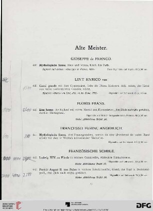 Alte Meister (Nr. 438-497)