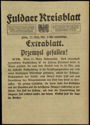 Dritte Ausgabe vom Montag, den 22. März 1915.