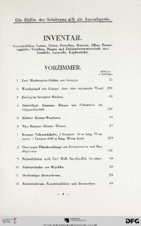 Vorzimmer (Nr. 1-17)