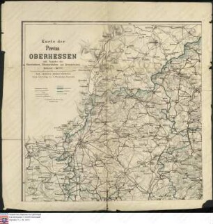 . Topographische Karte der Provinz Oberhessen: Blatt 1