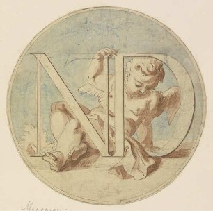 Putto mit Monogramm ND
