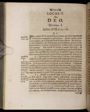 Locus II. De Deo.