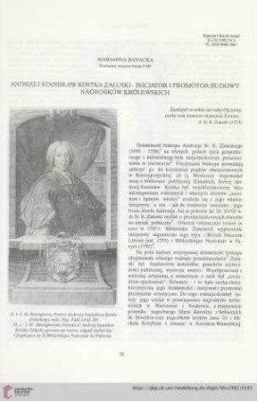 54: Andrzej Stanisław Kostka Załuski : inicjator i promotor Budowy nagrobków królewskich