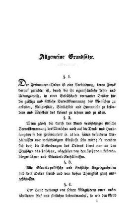 Allgemeine Grundsätze