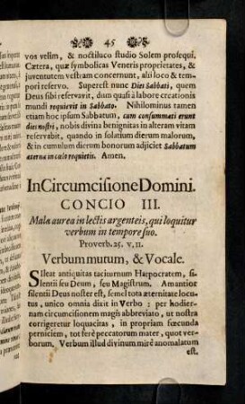 45-55, Concio III