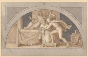 Siegfrieds Taten IX: Brunhilde ringt mit Siegfried