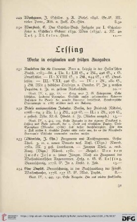Lessing (Nr. 251 - 269)
