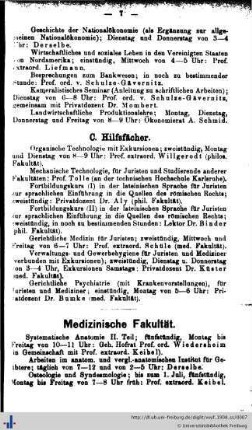 Medizinische Fakultät.