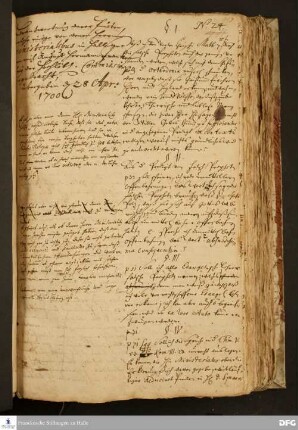 Brief von August Hermann Francke an Johann Fischer, Samuel Stryk und Gottfried Stösser.