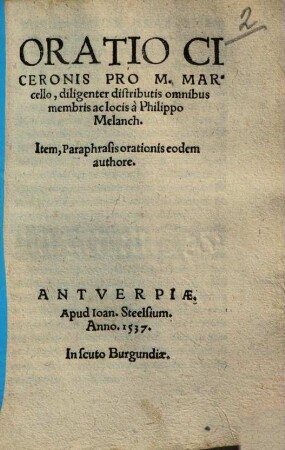 Oratio Ciceronis Pro M. Marcello