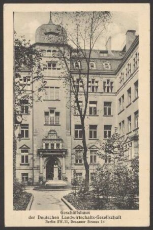 Ansichtskarte „Geschäftshaus der Deutschen Landwirtschafts-Gesellschaft“ [1/2]