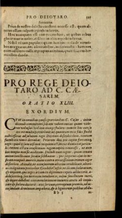 Pro Rege De Iotaro Ad C. Caesarem. Oratio XLIII.