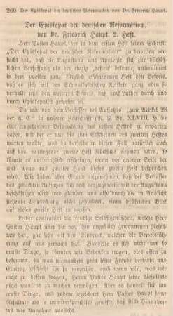 260-276 "Das Episkopat der deutschen Reformation" von Friedrich Haupt
